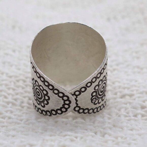 New Solar Sterling Silver Adjustable Ring - Picture 4 of 6